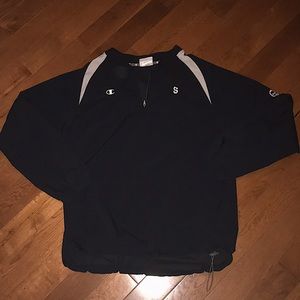 black champion quarter-zip windbreaker (medium)